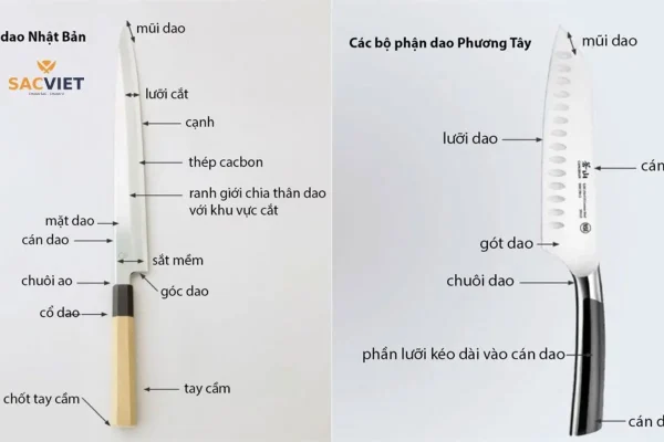 Cấu trúc Dao bếp Nhật