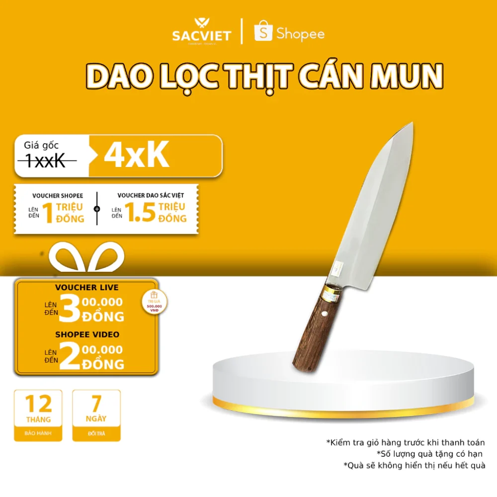 dao lọc cán gỗ mun