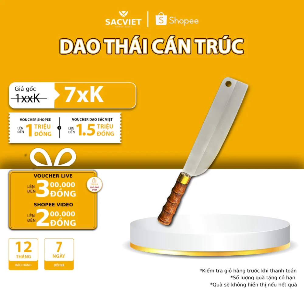 Dao thái thịt cán trúc